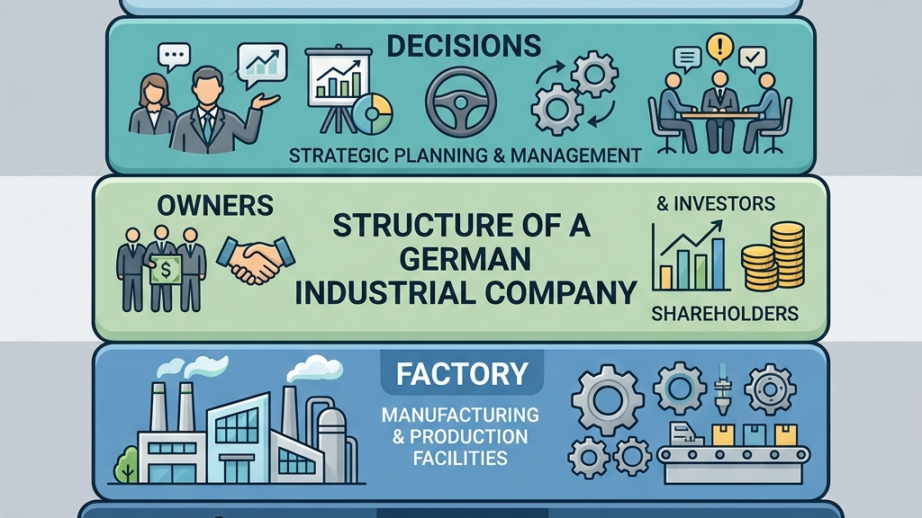 German Company Layers Illustration